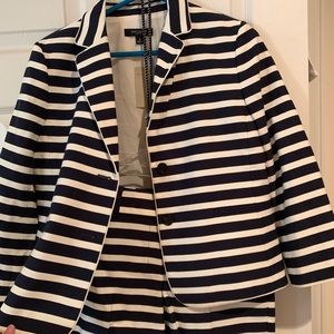 Striped jacket with short suit